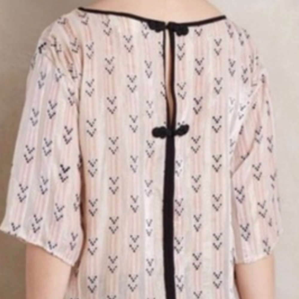 Anthropologie  Moulinette Soeurs Posey velvet Art Deco top Sz. Small - Picture 2 of 9